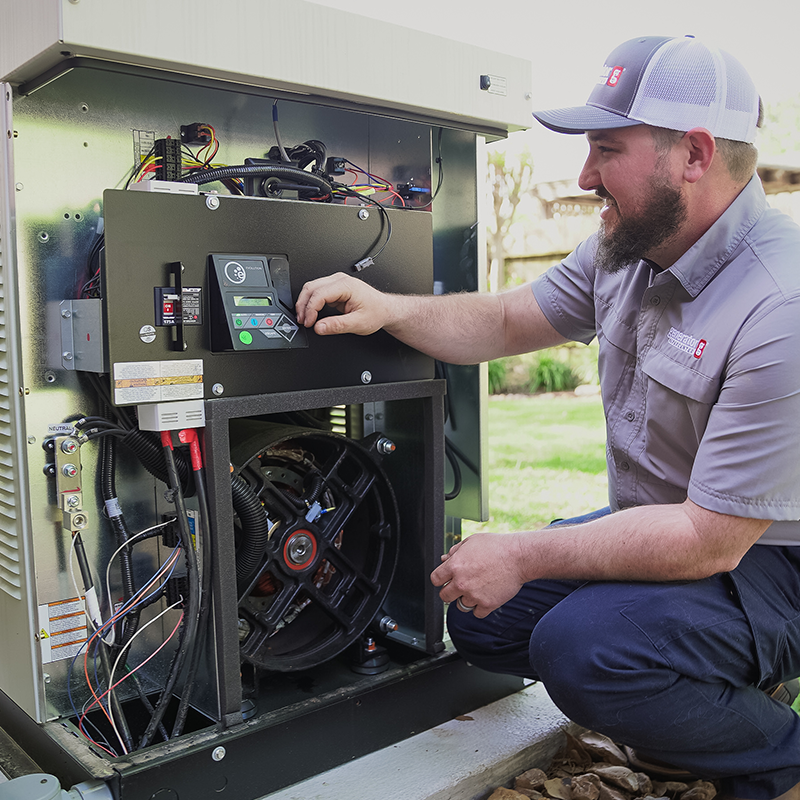 A backup generator powering a residential property in Haverhill, MA, with a focus on custom quotes tailored for preventing power loss in commercial buildings and homes