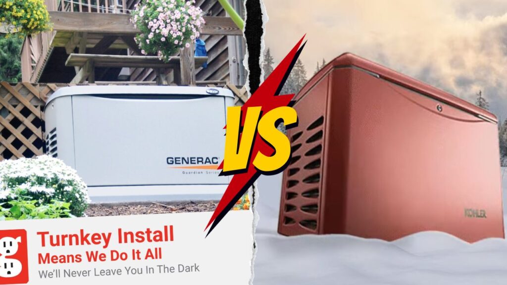 Professional maintenance of a standby home generator by a certified technician, ensuring reliable backup power in case of outages