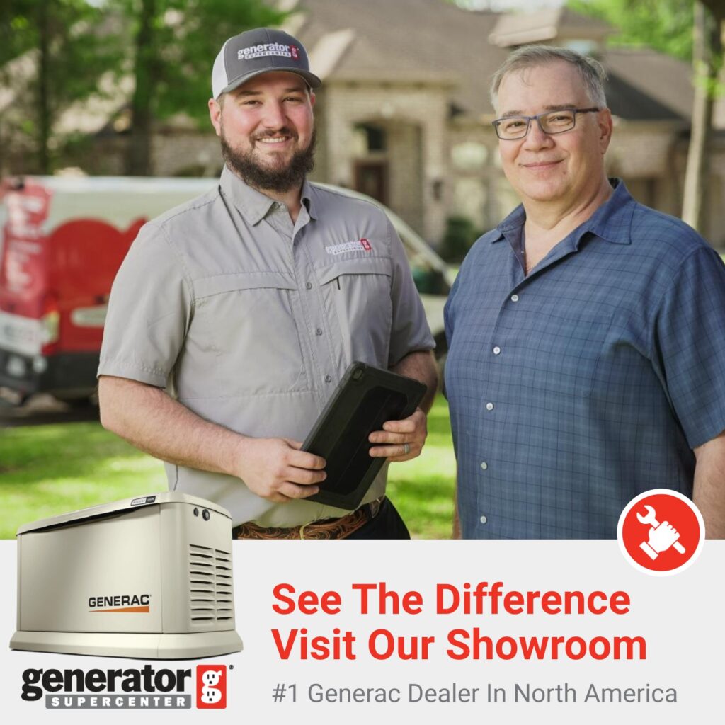 Generac air-cooled generators regulate engine temperature by using fans to circulate air.